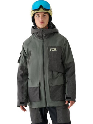 4F Ανδρικό Μπουφάν Χειμωνιάτικο Softshell Χακί 4FWAW24TTJAM511-43S