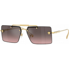 Versace VE2245 100258 Γυναικεία Γυαλιά Ηλίου Τετράγωνα Μεταλλικά Χρυσά με Μαύρο Degradee Φακό