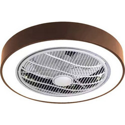 Primo PRCF-80669 Ανεμιστήρας Οροφής 48cm 15W με Φως & Τηλεχειριστήριο Λευκός Καφέ