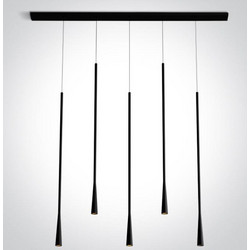 one light Κρεμαστό Φωτιστικό Οροφής Πολύφωτο LED με Θερμό Λευκό Φως 63076E-B-W