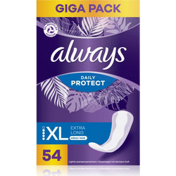 Always Daily Protect Extra Long Σερβιετάκια για Ελαφριά Ροή 4 Σταγόνες 54τμχ