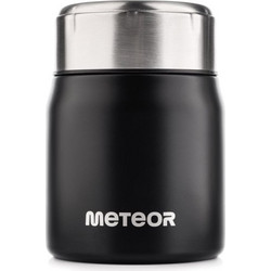 Thermos Δοχείο Φαγητού Θερμός Inox 500ml Μαύρο Ασημί