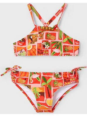 Mayoral Παιδικό Μαγιό Bikini Set για Κορίτσι Πορτοκαλί Κόκκινο 25-03715-080