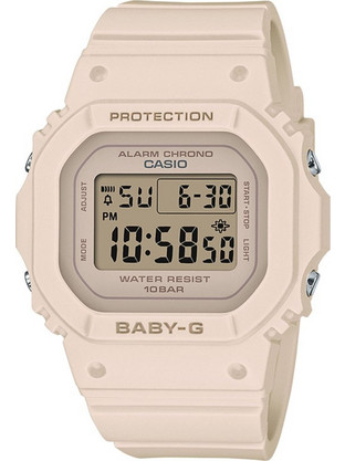 Casio Baby-G Ψηφιακό Ανδρικό Ρολόι Χρονογράφος με Ροζ Καουτσούκ Λουράκι BGD-565U-4ER