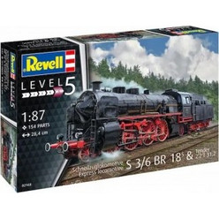 Revell Express Locomotive S3/6 Br18 with Tender Συναρμολογούμενο Πλαστικό Μοντέλο Τρένου 1:87 62168