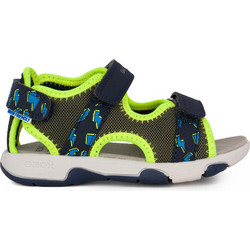 Geox Multi Παιδικά Πέδιλα για Αγόρι Ανατομικά Navy Μπλε Lime BB45QFA014CECE3F4