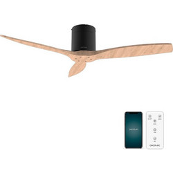 Cecotec Energy Silence Aero 5500 Aqua Black Lightwood Connected Ανεμιστήρας Οροφής 132cm 40W με Τηλεχειριστήριο & WiFi Μαύρος Καφέ CEC-08520