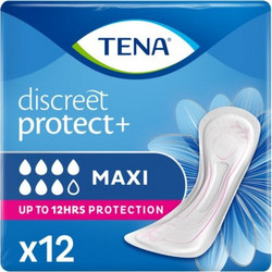 Tena Discreet Protect+ Maxi Σερβιέτες Ακράτειας 7 Σταγόνες 12τμχ