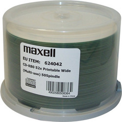 Maxell 624042 Εγγράψιμα CD-R 52x Printable 700MB Cake Box 50τμχ