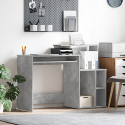 vidaXL Γραφείο Ξύλινο με Βιβλιοθήκη 120.5x44x88.5cm 869477