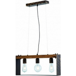 Arkolight Κρεμαστό Φωτιστικό Οροφής Ράγα Τρίφωτο E27 Μπρονζέ 473-34/3