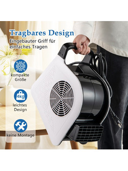 Costway ES10463DE Ανεμιστήρας Δαπέδου Box Fan 33cm 130W