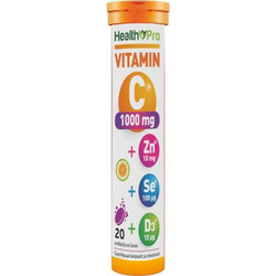 Health Pro Vitamin C 1000mg Zinc Selenium & D3 20 Αναβράζοντα Δισκία