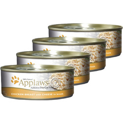 Applaws Adult with Chicken & Cheese in Broth 4x70gr
