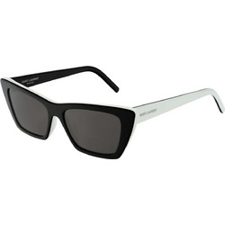 Saint Laurent SL276 006 Γυναικεία Γυαλιά Ηλίου Πεταλούδα Κοκάλινα Λευκό Μαύρο με Μαύρο Φακό