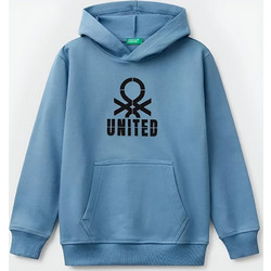 Benetton Παιδικό Φούτερ με Κουκούλα Γαλάζιο 3UNIC204R-11W