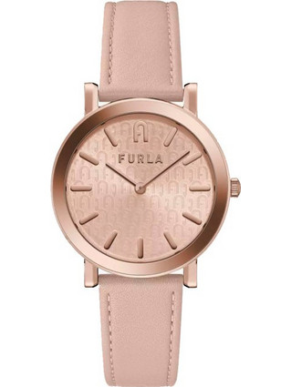 Furla Γυναικείο Ρολόι με Ροζ Δερμάτινο Λουράκι WW00003006L3