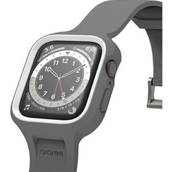 Araree Duple Pro Θήκη Σιλικόνης με Λουράκι για Apple Watch 4 / 5 / 6 / 7 / 8 / 9 / SE 40 / 41mm Γκρι