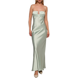 Trilogy Aurora Maxi Καλοκαιρινό Φόρεμα για Γάμο / Βάπτιση Σατέν Πράσινο Mint TRSS25055