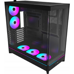 Montech HS02 Pro Black Gaming Midi Tower Κουτί Υπολογιστή RGB με Πλαϊνό Παράθυρο