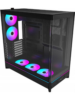 Montech HS02 Pro Black Gaming Midi Tower Κουτί Υπολογιστή RGB με Πλαϊνό Παράθυρο