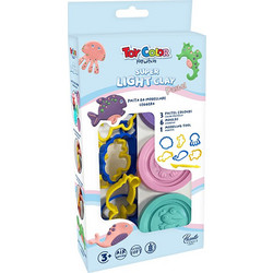 Toy Color Πλαστοζυμαράκια 3 Χρώματα Παστέλ & 3 Εργαλεία