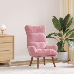 vidaXL Πολυθρόνα Relax Βελούδινη Ροζ 42001838