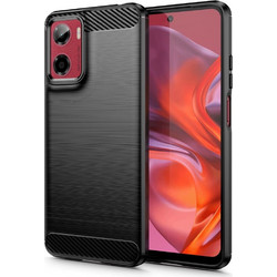 Tech-Protect Carbon Back Cover Θήκη Μαύρη (Moto G05 / E15)