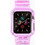 Hurtel Θήκη Σιλικόνης με Λουράκι για Apple Watch 4 / 5 / 6 / SE 40mm Διαφανής Κόκκινη