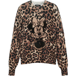 Desigual Minnie Γυναικεία Πλεκτή Μπλούζα Καφέ 25WWJF43