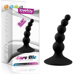 Lovetoy Lure Me Beaded Πρωκτικό Dildo 10cm Μαύρο