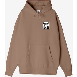 Obey Γυναικείο Φούτερ Oversized με Κουκούλα & Τσέπες Καφέ 770813