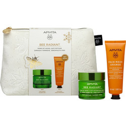 Apivita Bee Radiant Signs of Aging & Anti-Fatigue Light Cream 50ml + Orange Face Mask 50ml