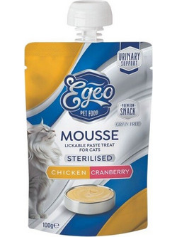 Egeo Pet Food Mousse Sterilised with Chicken & Cranberry 100gr