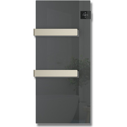 Radialight Silk Anthracite Ηλεκτρική Πετσετοκρεμάστρα 750W Με Θερμοστάτη 90x40cm