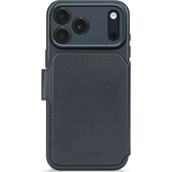Decoded Leather Detachable Wallet Navy Shadow (iPhone 17 Pro Max)