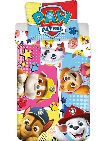 Paw Patrol Comic Σετ Παιδική Παπλωματοθήκη Μονή Βαμβακερή 140x200 Πολύχρωμη