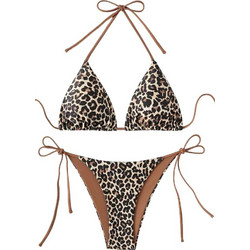 AnnaMu Bikini Set Τριγωνάκι Animal Print Καφέ A-1027