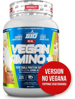Big Supplements Real Vegan Amino Banana Salted Caramel Φυτική Πρωτεΐνη 1kg