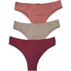 Ider Βαμβακερά Γυναικεία Slip Μπορντό 3Pack 3084-3P