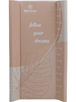 Bebe Stars Leaf Μαλακή Αλλαξιέρα Μωρού Πλαστική 75x45cm Εκρού