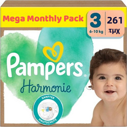 Pampers Harmonie Monthly Pack Πάνες No3 6-10kg 261τμχ