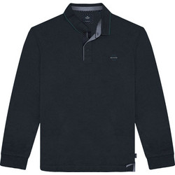 Double Ανδρική Μπλούζα Polo Μακρυμάνικη Navy Μπλε PS-3058