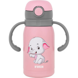 N'OVEEN Elephant Παιδικό Παγούρι Θερμός Ανοξείδωτο BPA Free Ροζ 300ml