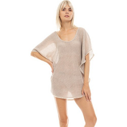 Pink Label Γυναικείο Φόρεμα Παραλίας Κοντό Nude B523