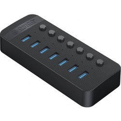 Orico CT2U3-7AB USB Hub 3.0 USB-A με 7 Θύρες USB-A & Εξωτερική Παροχή Ρεύματος