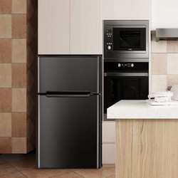 Costway FP10854DE-BK Δίπορτο Ψυγείο 90lt Υ86xΠ49.5xΒ48.5cm Inox