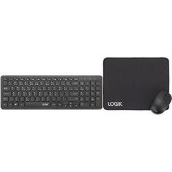 Logik LWLCSBK24K Black Ασύρματο Σετ Πληκτρολόγιο & Ποντίκι