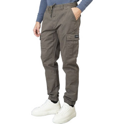 Rebase Ανδρικό Παντελόνι Cargo Joggers Κανονική Εφαρμογή Ανθρακί 252-RCCP-4051