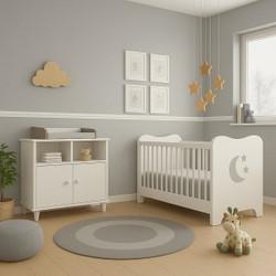 Asterias Bebe Paris Κούνια για Στρώμα 70x140cm Λευκή 14015